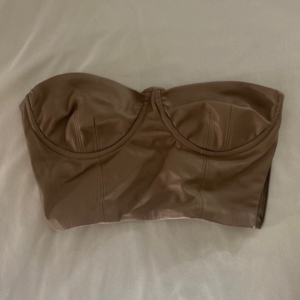 Strapless corset crop